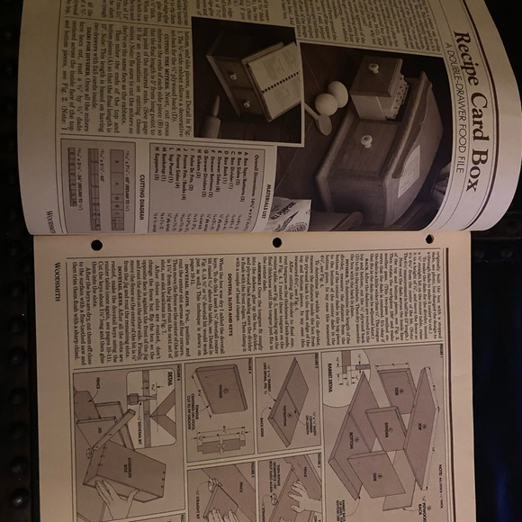 🎉5/$10🎉 Woodsmith magazine number 44 April 1986 recipe card box, briefcase - Picture 9 of 10
